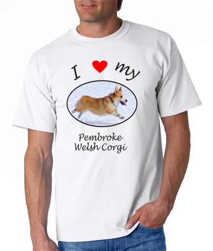 Dogs - Pembroke Welsh Corgi Picture on a Mens Shirt